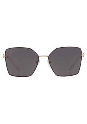 Bvlgari Dark Grey Geometric Ladies Sunglasses BV6175 202387 56