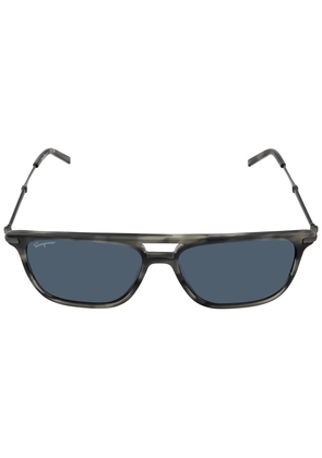 Salvatore Ferragamo Blue Browline Mens Sunglasses SF966S 003 57