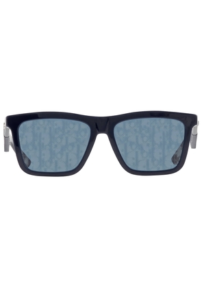 Dior Blue Logo Rectangular Mens Sunglasses DIOR B27 S1I 30B8 56