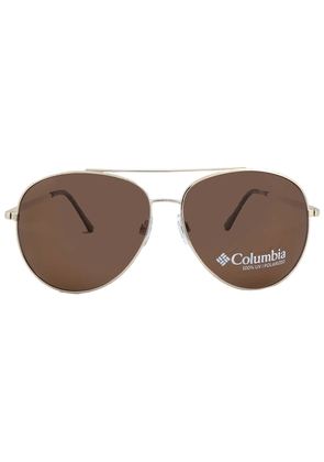 Columbia Canyons Bend Brown Pilot Unisex Sunglasses C104SP 710 60