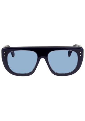 Azzedine Alaia Blue Rectangular Ladies Sunglasses AA0033S-003 55