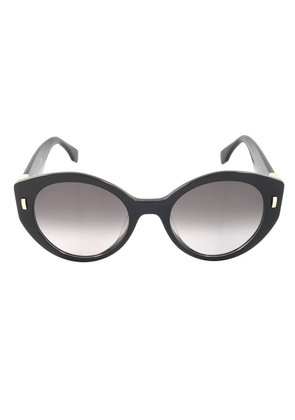Fendi Gradient Smoke Round Ladies Sunglasses FE40037U 01B 55