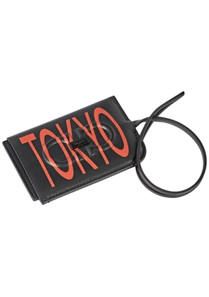 Salvatore Ferragamo Black/Orange Tokyo ID Holder