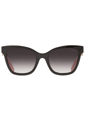 Emilio Pucci Gradient Smoke Square Ladies Sunglasses EP0158 01B 54