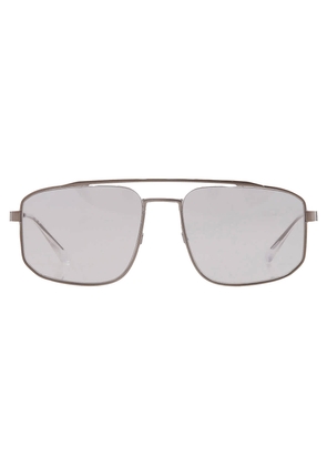 Emporio Armani Light Grey Navigator Mens Sunglasses EA2139 300387 57