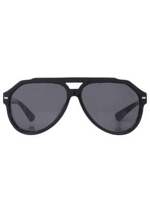Dolce and Gabbana Dark Grey Oversized Mens Sunglasses DG4452F 340387 60