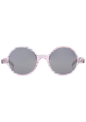 Emporio Armani Grey Mirror Black Round Unisex Sunglasses EA 501M 60196G 47