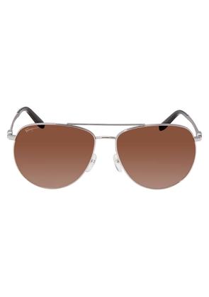 Ferragamo Brown Pilot Sunglasses SF157S 045 60