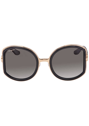 Ferragamo Grey Gradient Round Sunglasses SF719S 001 52