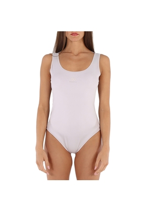 Kappa X Befancyfit Stretch Jersey Bodysuit In Grey Pearl, Size Medium