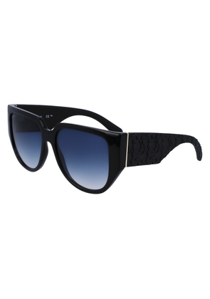 Salvatore Ferragamo Blue Gradient Browline Ladies Sunglasses SF1088SE 001 57