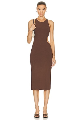 Sandy Liang Slight Tank Dress in Cocoa - Brown. Size S (also in ).