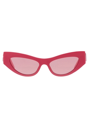 Dolce and Gabbana Pink Mirrored Cat Eye Ladies Sunglasses DG4450 326230 52