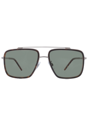 Dolce and Gabbana Polarized Green Navigator Mens Sunglasses DG2220 13359A 57