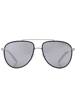 Michael Kors Saxon Silver Mirror Pilot Mens Sunglasses MK1132J 10146G 59