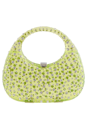 L'alingi Ladies Neon Yellow Meleni Crystal Resin Bag