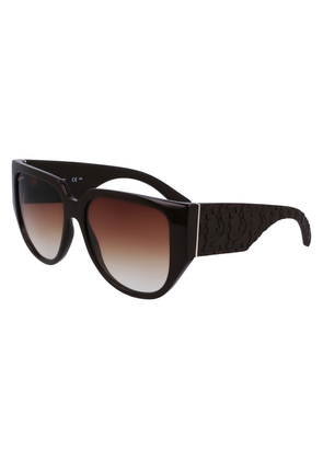 Salvatore Ferragamo Brown Gradient Browline Ladies Sunglasses SF1088SE 208 57