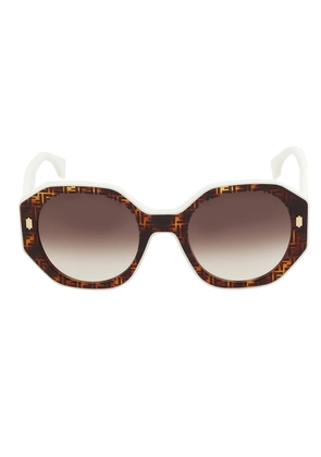 Fendi Gradient Brown Geometric Ladies Sunglasses FE40045I 55F 54