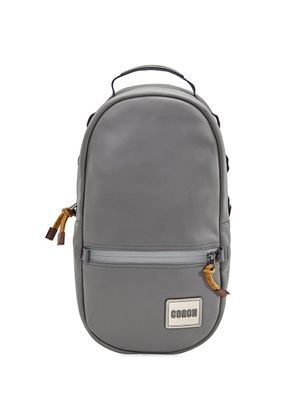 Coach Mens Coach Patch Pacer Backpack in Black Copper/Heather Grey