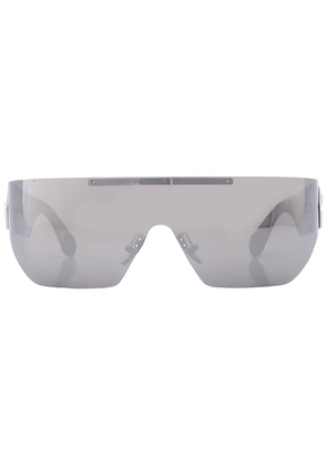 Philipp Plein Silver Mirror Shield Ladies Sunglasses SPP029M 579X 99
