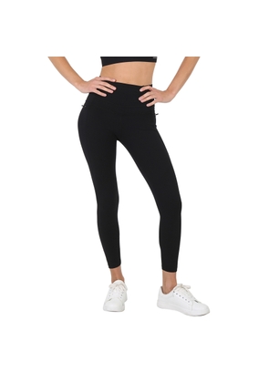Lorna Jane Ladies Black Stomach Support Zip Phone Pocket Ankle Biter Leggings, Size X-Small