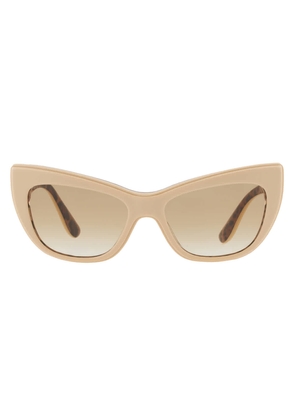 Dolce and Gabbana Gradient Light Brown Cat Eye Ladies Sunglasses DG4417 338113 54