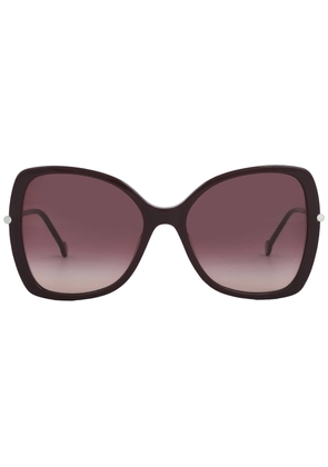 Carolina Herrera Burgundy Shaded Butterfly Ladies Sunglasses CH 0025/S 0LHF/3X 58