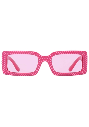Dolce and Gabbana Pink Rectangular Ladies Sunglasses DG4447B 326284 53