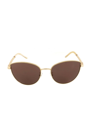 Tory Burch Solid Brown Cat Eye Ladies Sunglasses TY6091 332673 56