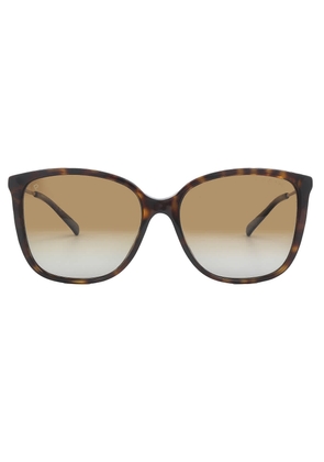 Michael Kors Avellino Light Brown Gradient Polarized Square Ladies Sunglasses MK2169 3006T5 56