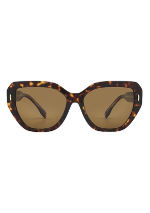 Tory Burch Solid Dark Brown Cat Eye Ladies Sunglasses TY7194F 172883 57