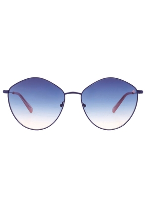 Calvin Klein Blue Gradient Oval Ladies Sunglasses CKJ22202S 405 61