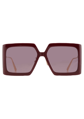 Dior Bordeaux Square Ladies Sunglasses DIORSOLAR S2U CD40039U 66S 59