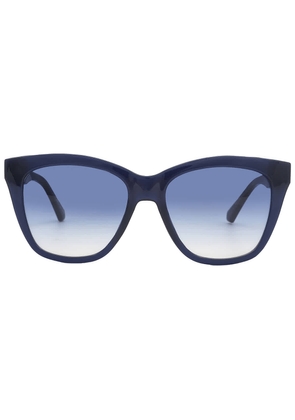 Calvin Klein Blue Gradient Square Ladies Sunglasses CKJ22608S 400 54