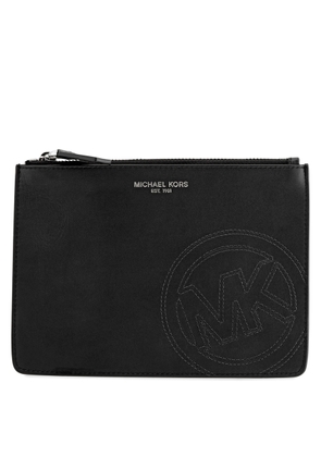 Michael Kors Mens Black Leather Small Travel Pouch