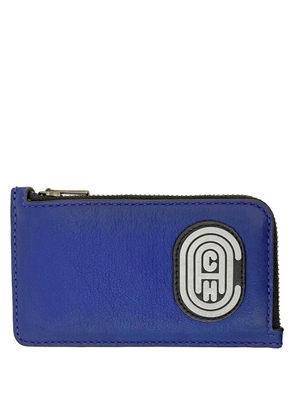 Coach L-zip Card Case With Reflective Logo Patch
