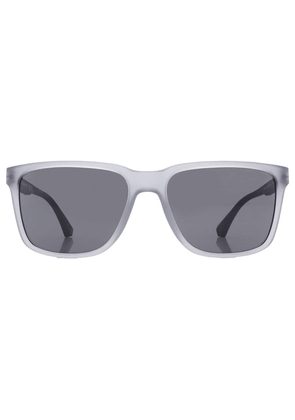 Emporio Armani Dark Grey Rectangular Mens Sunglasses EA4047 501287 56