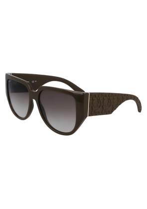 Salvatore Ferragamo Grey Gradient Browline Ladies Sunglasses SF1088SE 324 57