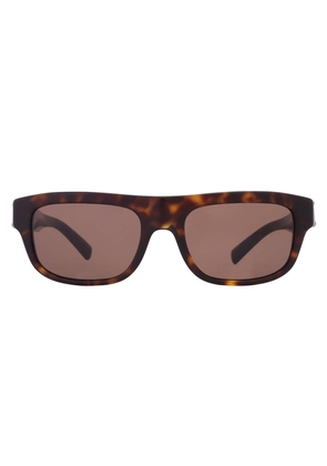 Dolce and Gabbana Dark brown Rectangular Mens Sunglasses DG4432 502/73 52