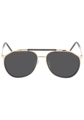 Dolce And Gabbana Dark Gray Pilot Mens Sunglasses DG2277 02/87 57
