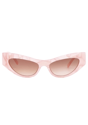 Dolce and Gabbana Pink Gradient Cat Eye Ladies Sunglasses DG4450 323113 52