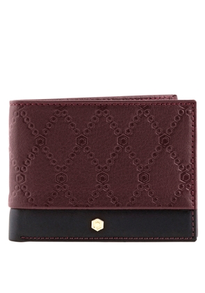 Picasso and Co Two-Tone Leather Wallet- Burgundy/Black