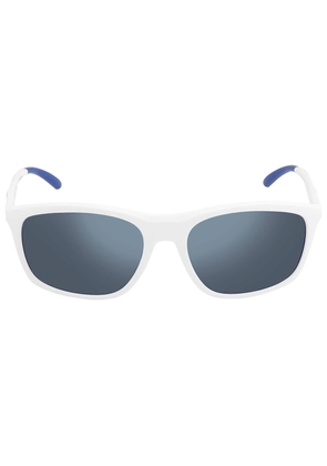 Emporio Armani Blue Mirrored Blue Rectangular Mens Sunglasses EA4179 534455 59