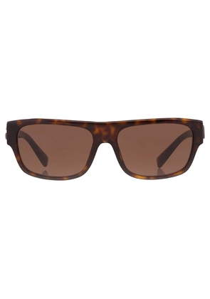 Dolce and Gabbana Dark Brown Rectangular Mens Sunglasses DG4455 502/73 57