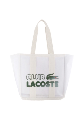 Lacoste Transparent Blc Estragon Logo Print Tote Bag