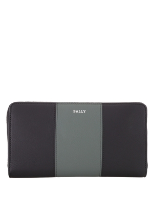 Bally Bhytus Leather Long Wallet With Strap