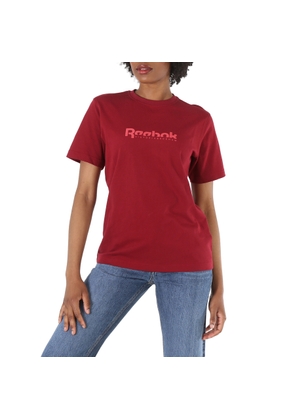 Reebok Collegiate Burgundy Cotton Jersey VB Logo T-shirt, Size X-Small