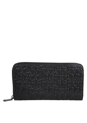 Coach Black Mens Travel Wallet In Signature Leather