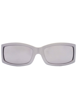 Dolce and Gabbana Light Grey Mirror Silver Wrap Unisex Sunglasses DG6188 34156G 61