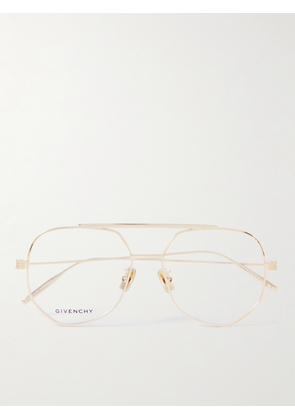 Givenchy - GV Speed Aviator-Style Gold-Tone Optical Glasses - Men - Gold